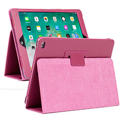 Coque Portefeuille Livre Cuir Etui Clapet L04 pour Apple iPad 10.2 (2020) Rose Rouge