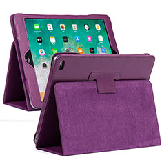 Coque Portefeuille Livre Cuir Etui Clapet L04 pour Apple iPad 10.2 (2020) Violet