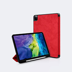 Coque Portefeuille Livre Cuir Etui Clapet L04 pour Apple iPad Pro 12.9 (2020) Rouge