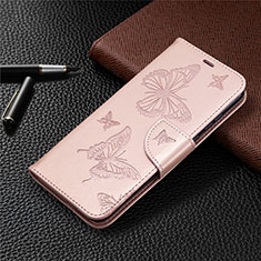 Coque Portefeuille Livre Cuir Etui Clapet L04 pour Huawei Honor 9A Or Rose