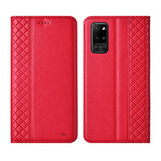 Coque Portefeuille Livre Cuir Etui Clapet L04 pour Huawei Honor Play4 Pro 5G Rouge