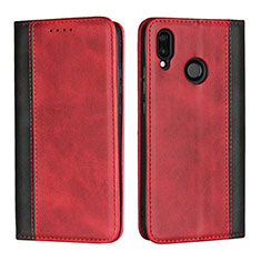 Coque Portefeuille Livre Cuir Etui Clapet L04 pour Huawei Nova 3e Rouge
