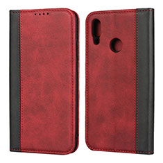 Coque Portefeuille Livre Cuir Etui Clapet L04 pour Huawei P Smart (2019) Rouge