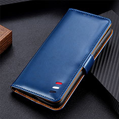 Coque Portefeuille Livre Cuir Etui Clapet L04 pour Motorola Moto G8 Power Lite Bleu