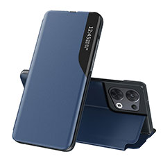 Coque Portefeuille Livre Cuir Etui Clapet L04 pour Oppo Reno8 Pro 5G Bleu