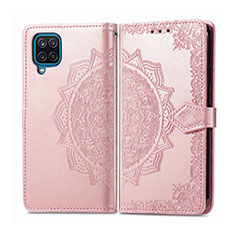 Coque Portefeuille Livre Cuir Etui Clapet L04 pour Samsung Galaxy A12 Nacho Or Rose