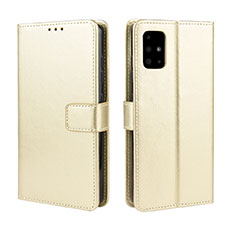 Coque Portefeuille Livre Cuir Etui Clapet L04 pour Samsung Galaxy A51 5G Or