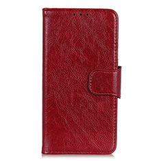 Coque Portefeuille Livre Cuir Etui Clapet L04 pour Samsung Galaxy Note 20 5G Vin Rouge