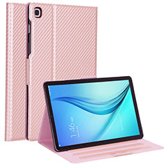 Coque Portefeuille Livre Cuir Etui Clapet L04 pour Samsung Galaxy Tab S5e 4G 10.5 SM-T725 Or Rose
