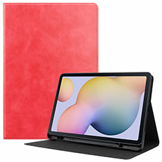 Coque Portefeuille Livre Cuir Etui Clapet L04 pour Samsung Galaxy Tab S7 11 Wi-Fi SM-T870 Rouge