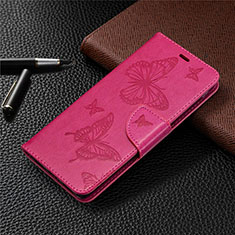 Coque Portefeuille Livre Cuir Etui Clapet L04 pour Sony Xperia L4 Rose Rouge