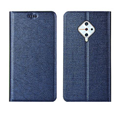Coque Portefeuille Livre Cuir Etui Clapet L04 pour Vivo S1 Pro Bleu