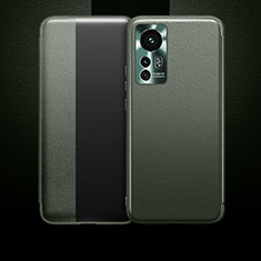 Coque Portefeuille Livre Cuir Etui Clapet L04 pour Xiaomi Mi 12 5G Vert Armee