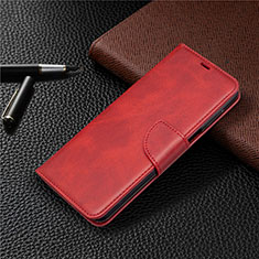 Coque Portefeuille Livre Cuir Etui Clapet L04 pour Xiaomi Redmi Note 9 Pro Rouge