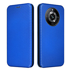 Coque Portefeuille Livre Cuir Etui Clapet L04Z pour Realme 11 Pro 5G Bleu