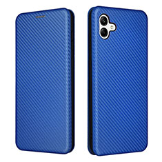 Coque Portefeuille Livre Cuir Etui Clapet L04Z pour Samsung Galaxy A04E Bleu