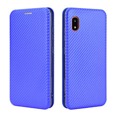 Coque Portefeuille Livre Cuir Etui Clapet L04Z pour Samsung Galaxy A20 SC-02M SCV46 Bleu