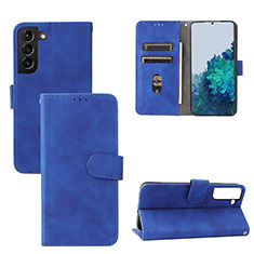 Coque Portefeuille Livre Cuir Etui Clapet L04Z pour Samsung Galaxy S21 FE 5G Bleu