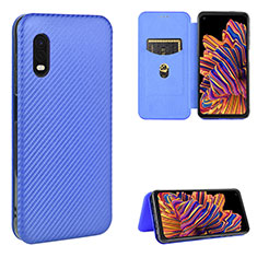 Coque Portefeuille Livre Cuir Etui Clapet L04Z pour Samsung Galaxy XCover Pro Bleu
