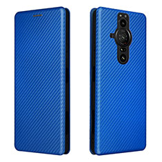 Coque Portefeuille Livre Cuir Etui Clapet L04Z pour Sony Xperia PRO-I Bleu