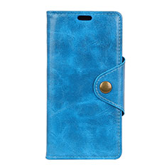 Coque Portefeuille Livre Cuir Etui Clapet L05 pour Asus Zenfone Max Pro M1 ZB601KL Bleu