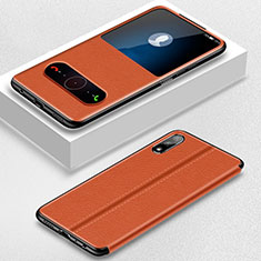 Coque Portefeuille Livre Cuir Etui Clapet L05 pour Huawei Honor 9X Orange