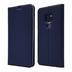 Coque Portefeuille Livre Cuir Etui Clapet L05 pour Huawei Mate 20 Bleu