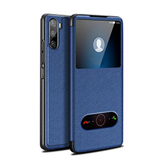 Coque Portefeuille Livre Cuir Etui Clapet L05 pour Huawei Mate 40 Lite 5G Bleu