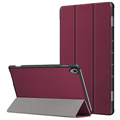 Coque Portefeuille Livre Cuir Etui Clapet L05 pour Huawei MatePad 10.8 Vin Rouge