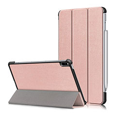 Coque Portefeuille Livre Cuir Etui Clapet L05 pour Huawei MatePad Pro Or Rose