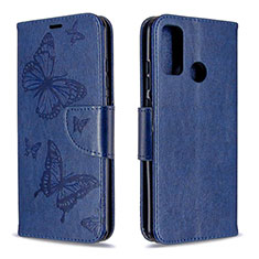 Coque Portefeuille Livre Cuir Etui Clapet L05 pour Huawei Nova Lite 3 Plus Bleu