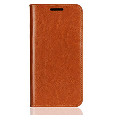 Coque Portefeuille Livre Cuir Etui Clapet L05 pour Huawei P20 Lite Orange