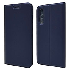 Coque Portefeuille Livre Cuir Etui Clapet L05 pour Huawei P20 Pro Bleu