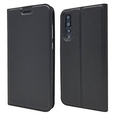 Coque Portefeuille Livre Cuir Etui Clapet L05 pour Huawei P20 Pro Noir