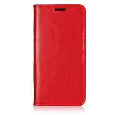 Coque Portefeuille Livre Cuir Etui Clapet L05 pour Huawei P20 Rouge
