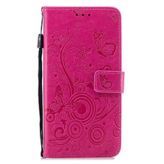 Coque Portefeuille Livre Cuir Etui Clapet L05 pour Huawei P30 Rose Rouge