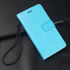 Coque Portefeuille Livre Cuir Etui Clapet L05 pour Huawei Y9s Bleu Ciel