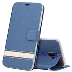 Coque Portefeuille Livre Cuir Etui Clapet L05 pour Oppo A11X Bleu