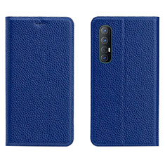 Coque Portefeuille Livre Cuir Etui Clapet L05 pour Oppo Find X2 Neo Bleu