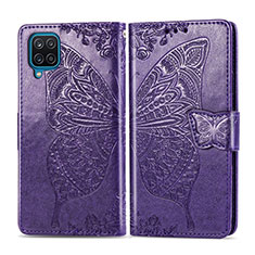 Coque Portefeuille Livre Cuir Etui Clapet L05 pour Samsung Galaxy A12 Nacho Violet