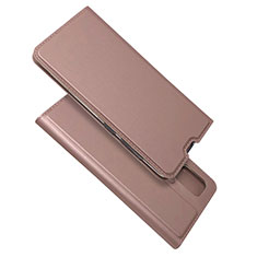 Coque Portefeuille Livre Cuir Etui Clapet L05 pour Samsung Galaxy M40S Or Rose