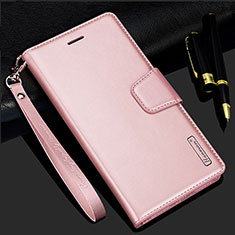 Coque Portefeuille Livre Cuir Etui Clapet L05 pour Samsung Galaxy S21 5G Or Rose