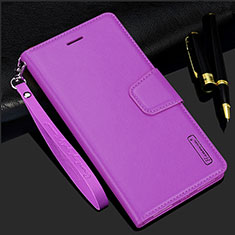 Coque Portefeuille Livre Cuir Etui Clapet L05 pour Samsung Galaxy S21 Ultra 5G Violet