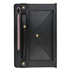 Coque Portefeuille Livre Cuir Etui Clapet L05 pour Samsung Galaxy Tab S6 10.5 SM-T860 Noir