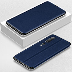 Coque Portefeuille Livre Cuir Etui Clapet L05 pour Xiaomi Mi 10 Bleu