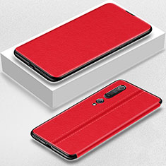 Coque Portefeuille Livre Cuir Etui Clapet L05 pour Xiaomi Mi 10 Rouge