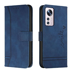 Coque Portefeuille Livre Cuir Etui Clapet L05 pour Xiaomi Mi 12S 5G Bleu