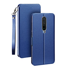 Coque Portefeuille Livre Cuir Etui Clapet L05 pour Xiaomi Poco X2 Bleu