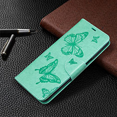Coque Portefeuille Livre Cuir Etui Clapet L05 pour Xiaomi Redmi Note 9 Pro Vert