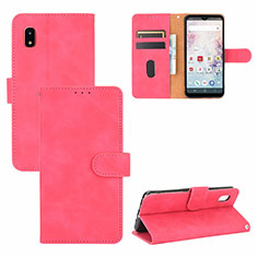 Coque Portefeuille Livre Cuir Etui Clapet L05Z pour Samsung Galaxy A20 SC-02M SCV46 Rose Rouge